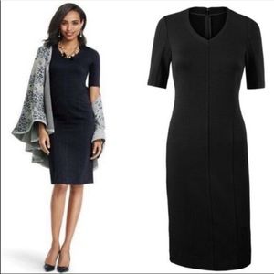 Cabi black Claire ponte knit dress 6